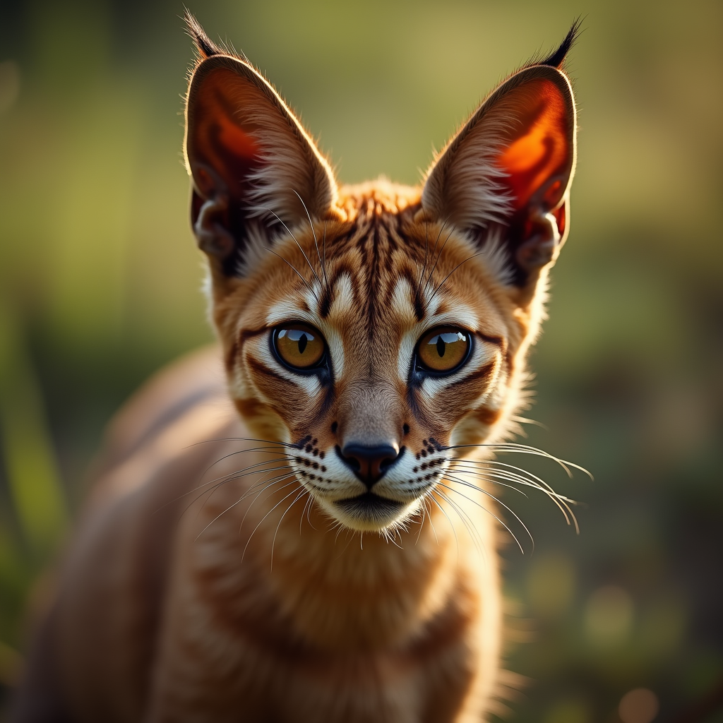 A photorealistic portrait of a Abyssinian in its natural habitat