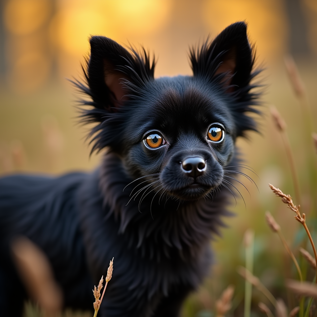 A photorealistic portrait of a Affenpinscher in its natural habitat