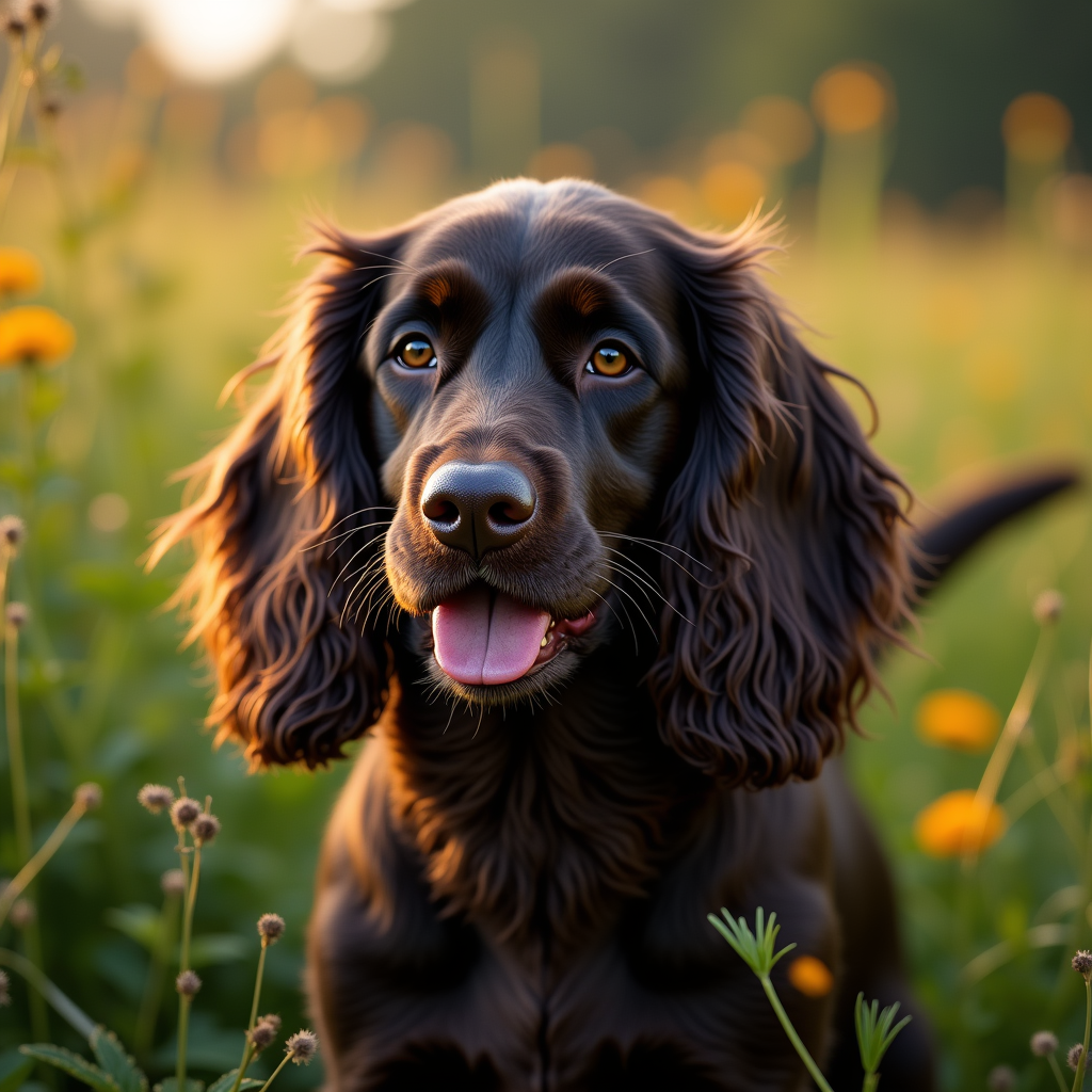 A photorealistic portrait of a American Cocker Spaniel in its natural habitat