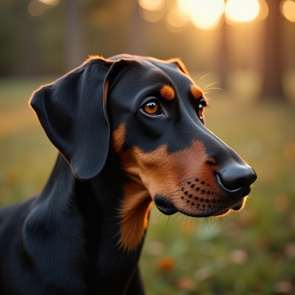 A photorealistic portrait of a American Coonhound in its natural habitat