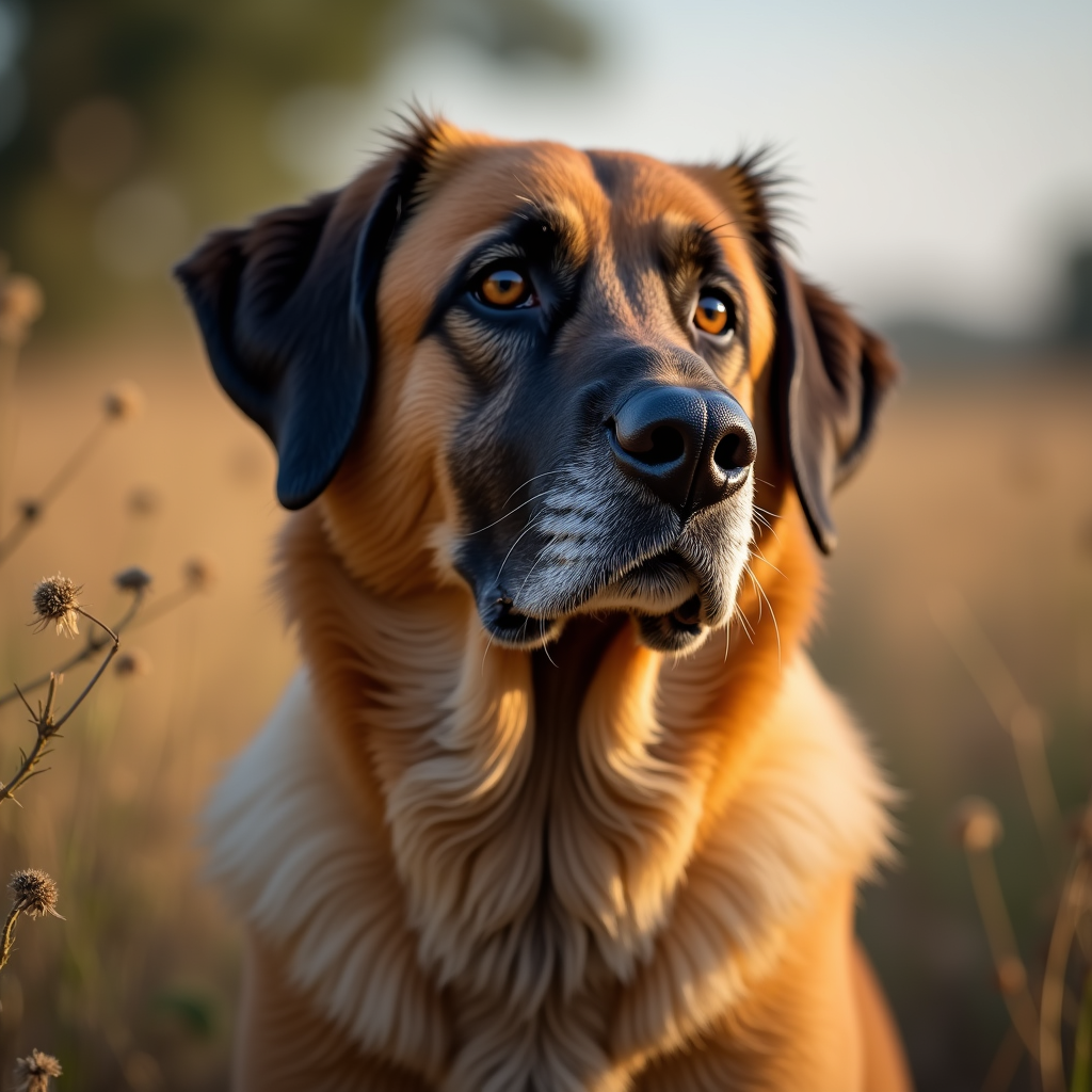A photorealistic portrait of a Anatolian Shepherd Dog in its natural habitat