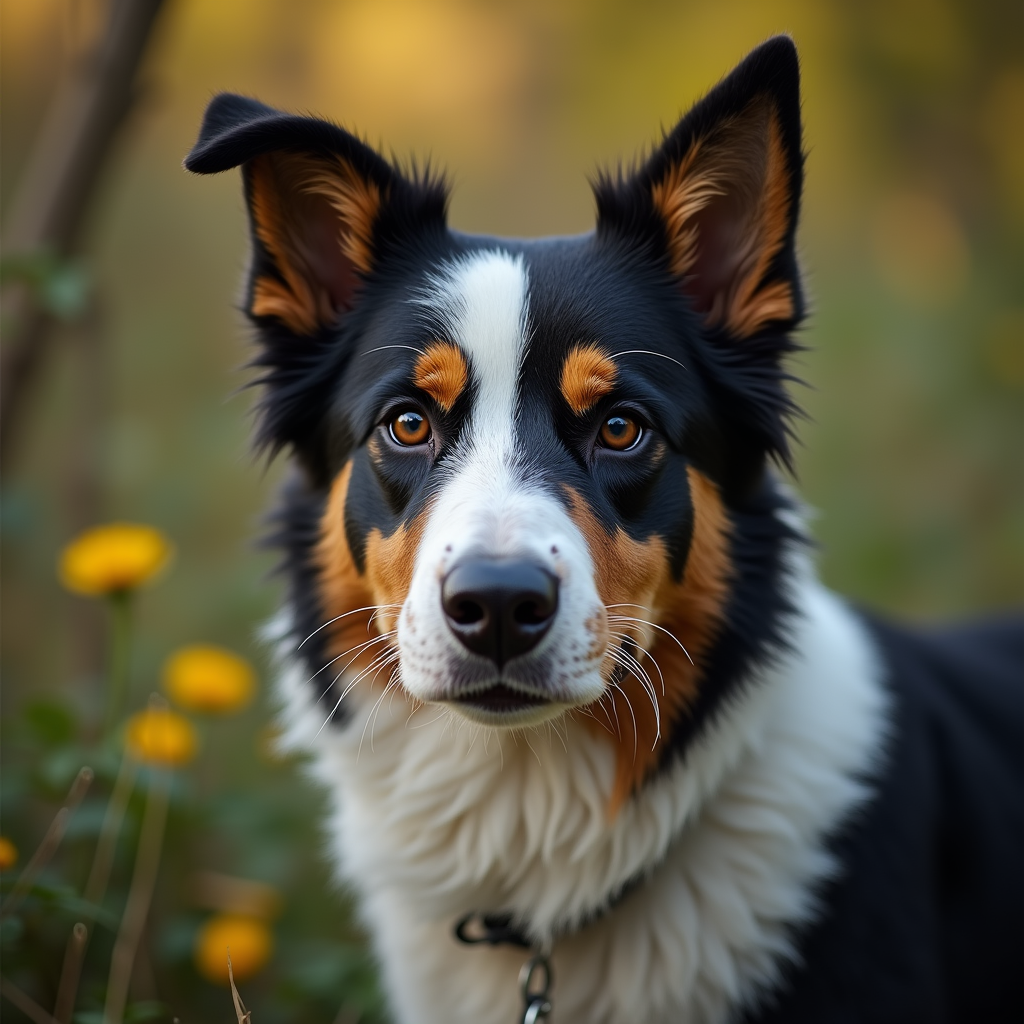 A photorealistic portrait of a Appenzeller Dog in its natural habitat