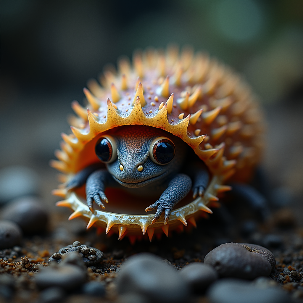 A photorealistic portrait of a Barnacle in its natural habitat