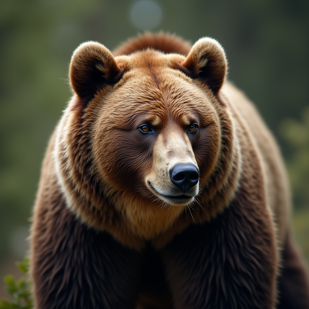 A photorealistic portrait of a Bear in its natural habitat
