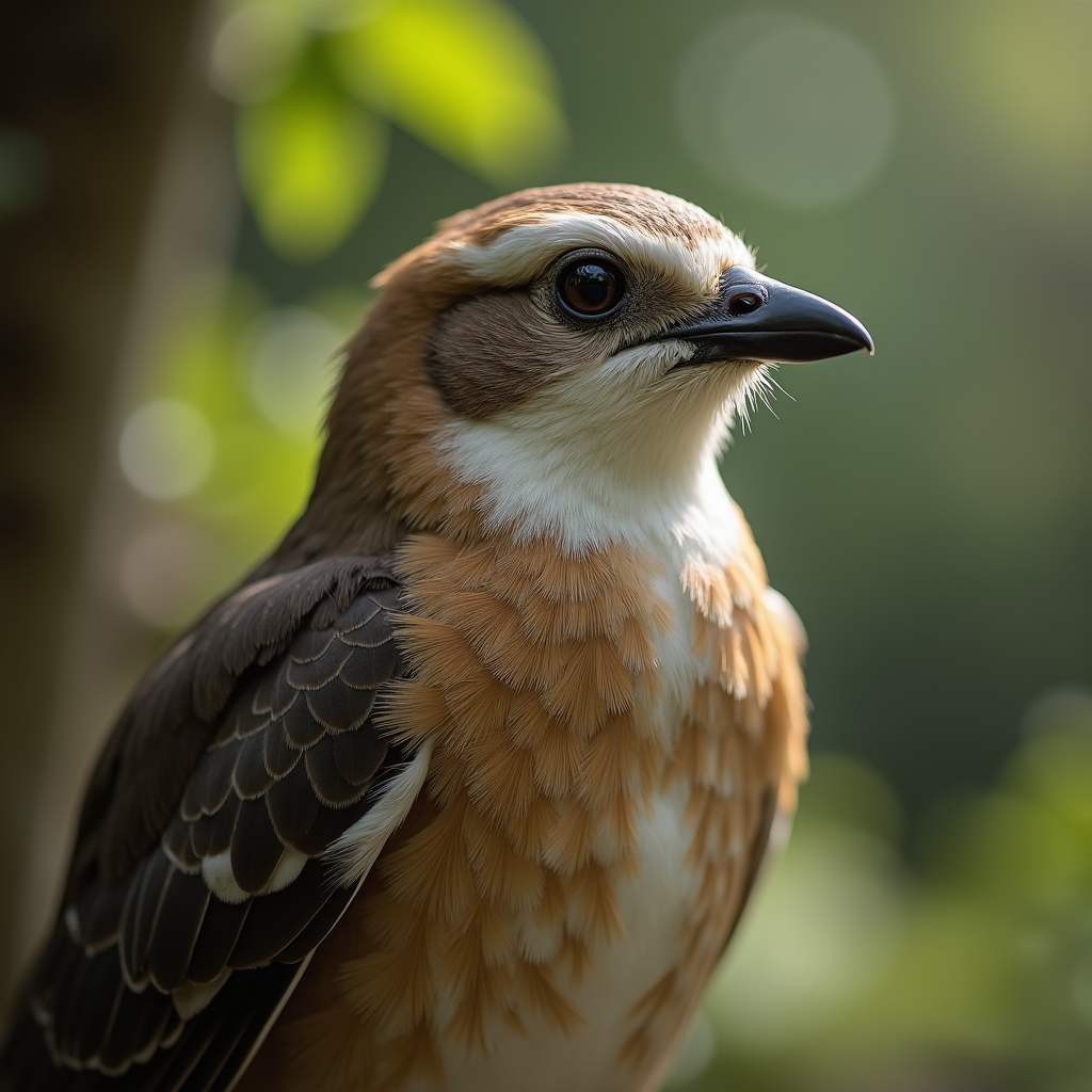 A photorealistic portrait of a Bird in its natural habitat