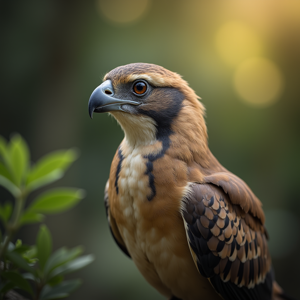 A photorealistic portrait of a Bird in its natural habitat