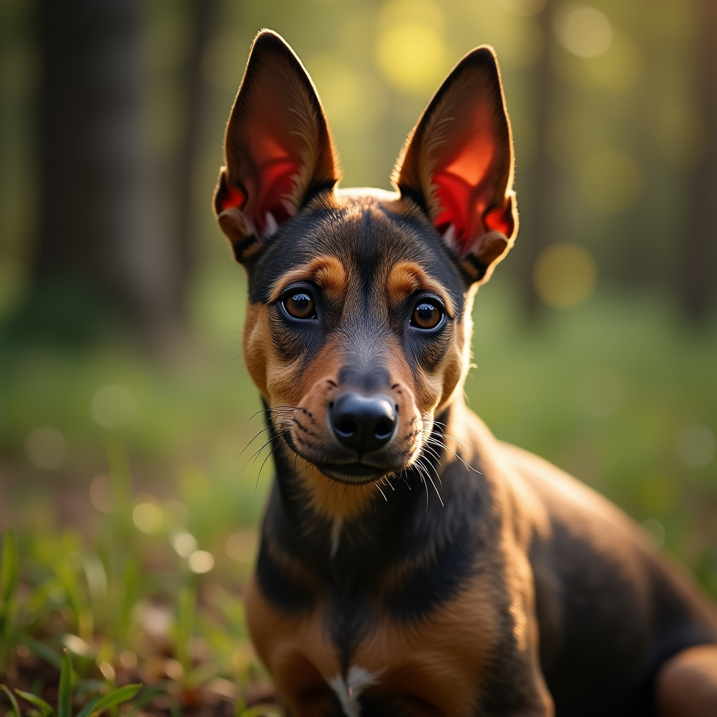 A photorealistic portrait of a Brazilian Terrier in its natural habitat