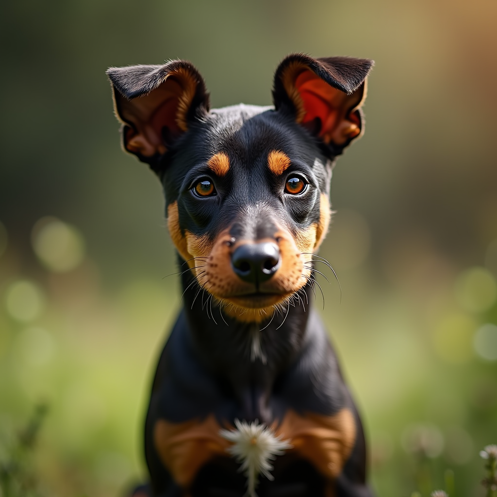 A photorealistic portrait of a Brazilian Terrier in its natural habitat