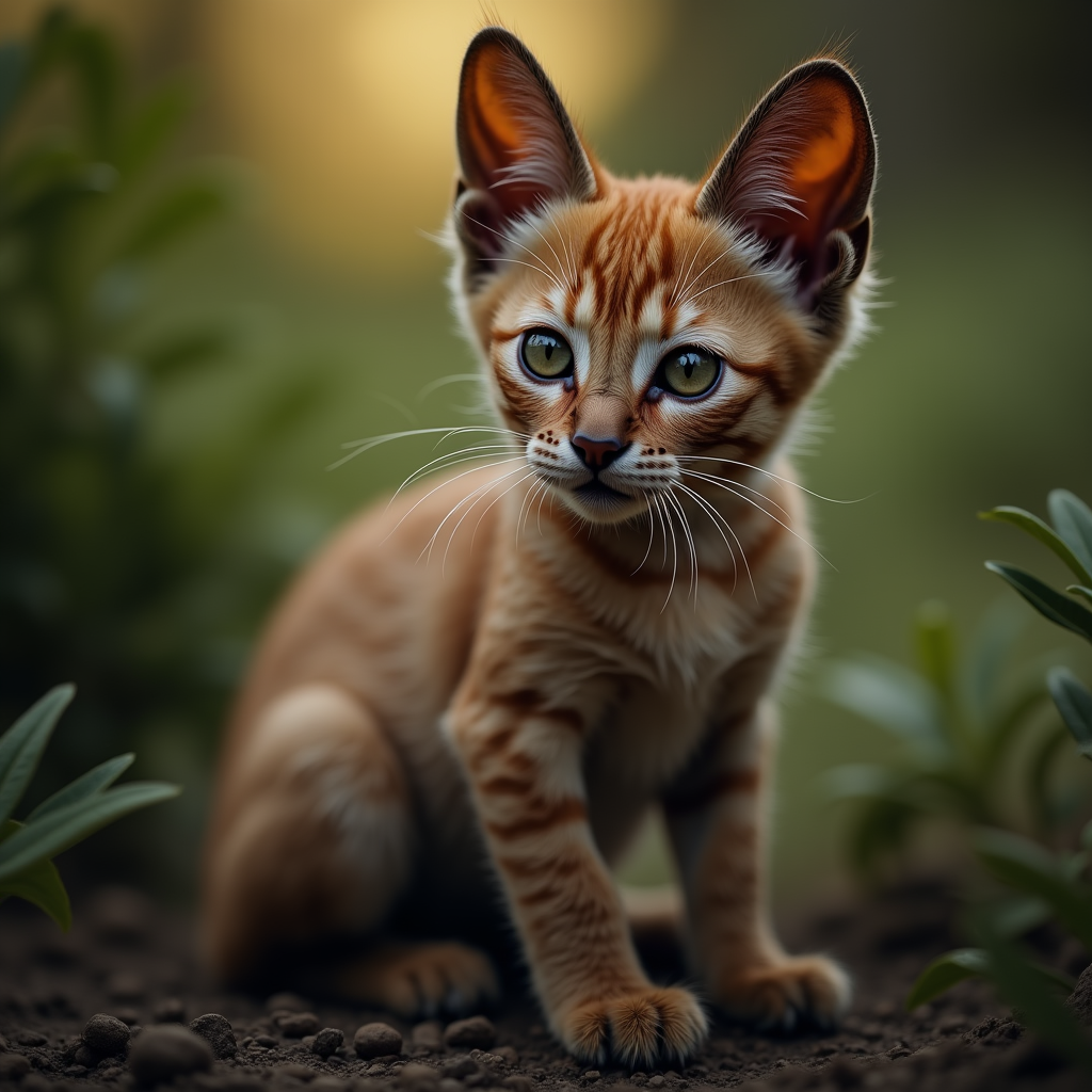 A photorealistic portrait of a Burmese in its natural habitat