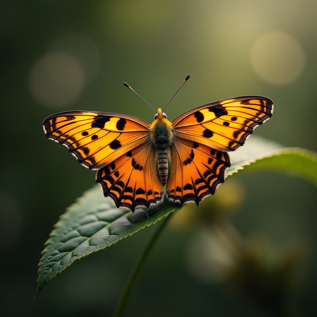A photorealistic portrait of a Butterfly in its natural habitat