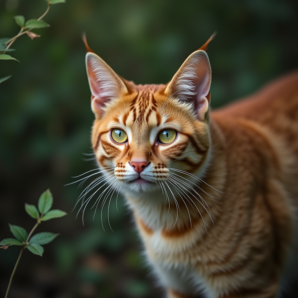 A photorealistic portrait of a Cat in its natural habitat