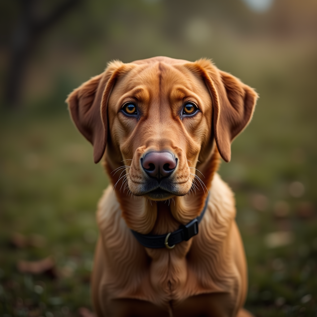 A photorealistic portrait of a Chesapeake Bay Retriever in its natural habitat