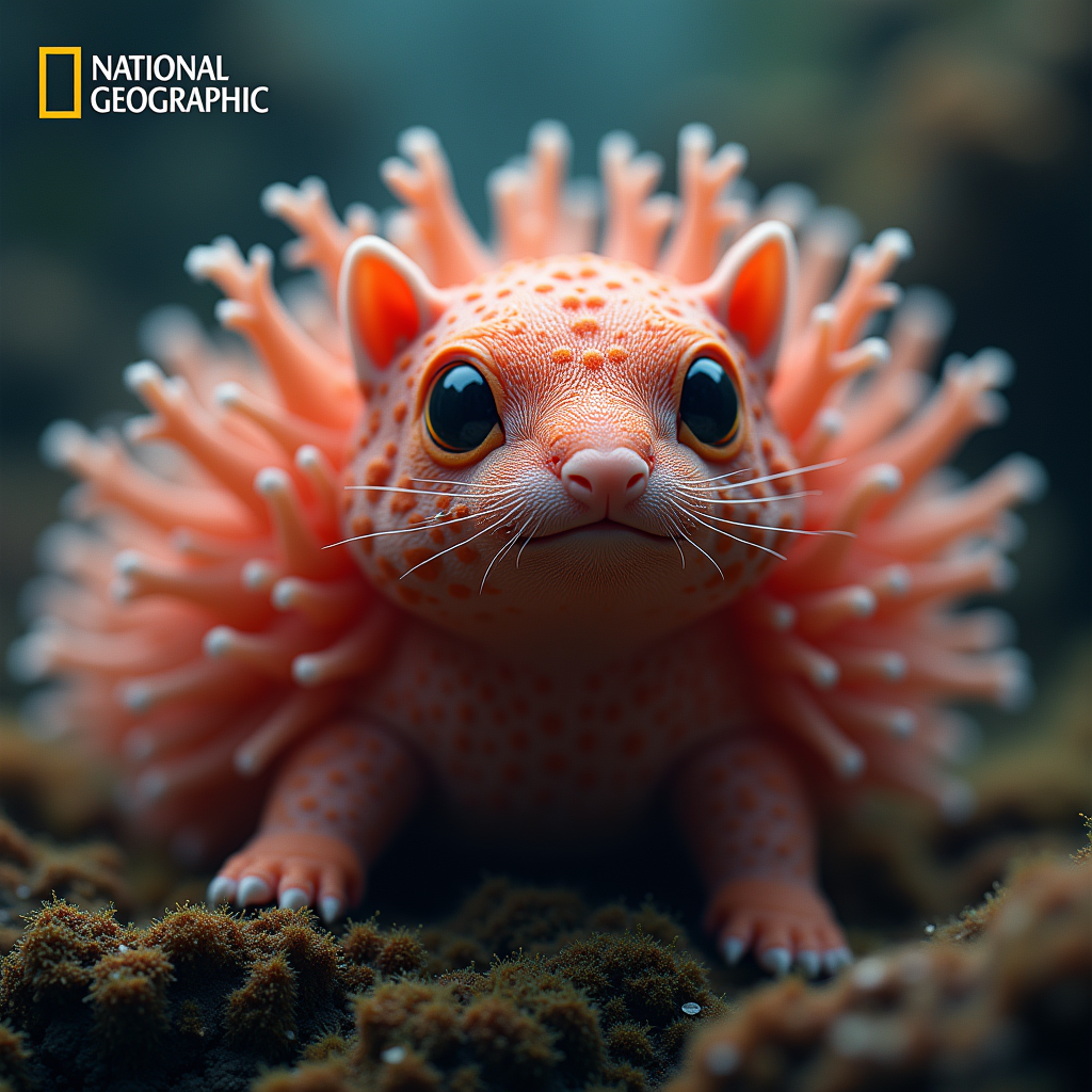 A photorealistic portrait of a Coral in its natural habitat