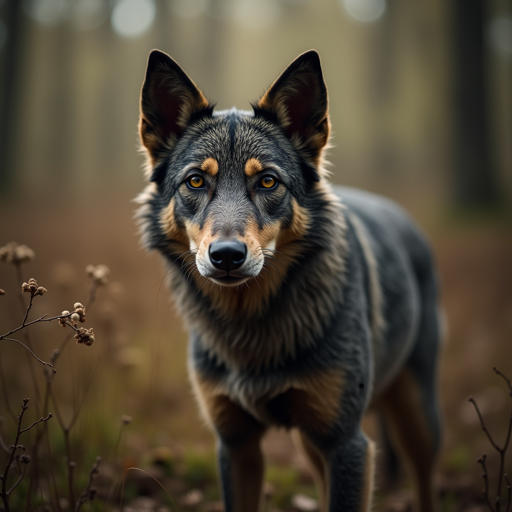 A photorealistic portrait of a Drever in its natural habitat