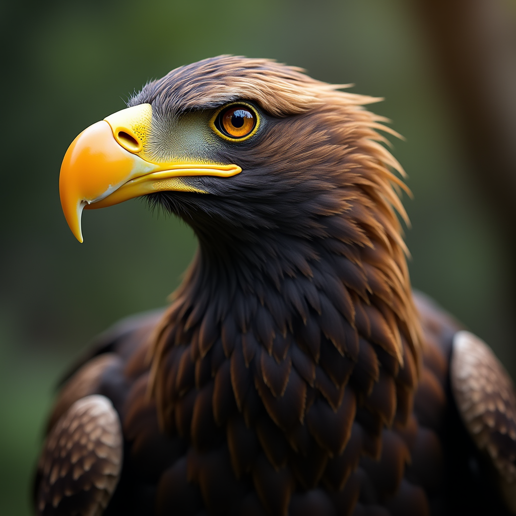 A photorealistic portrait of a Eagle in its natural habitat