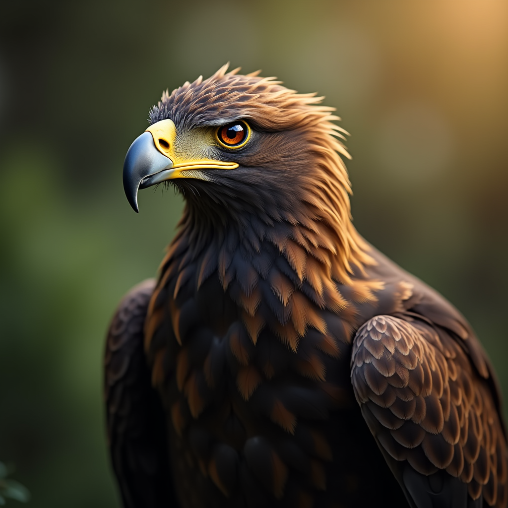 A photorealistic portrait of a Eagle in its natural habitat