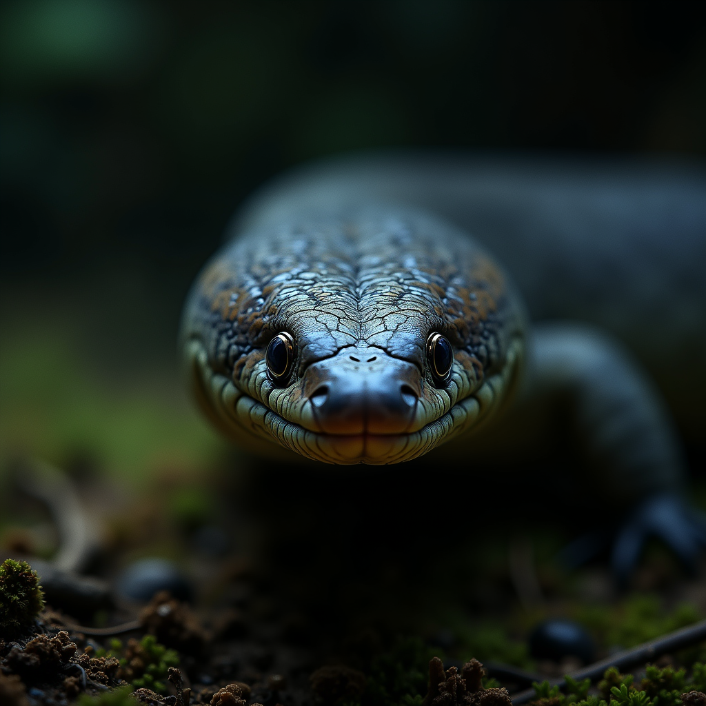A photorealistic portrait of a Electric Eel in its natural habitat
