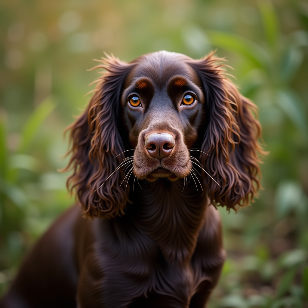 A photorealistic portrait of a English Cocker Spaniel in its natural habitat