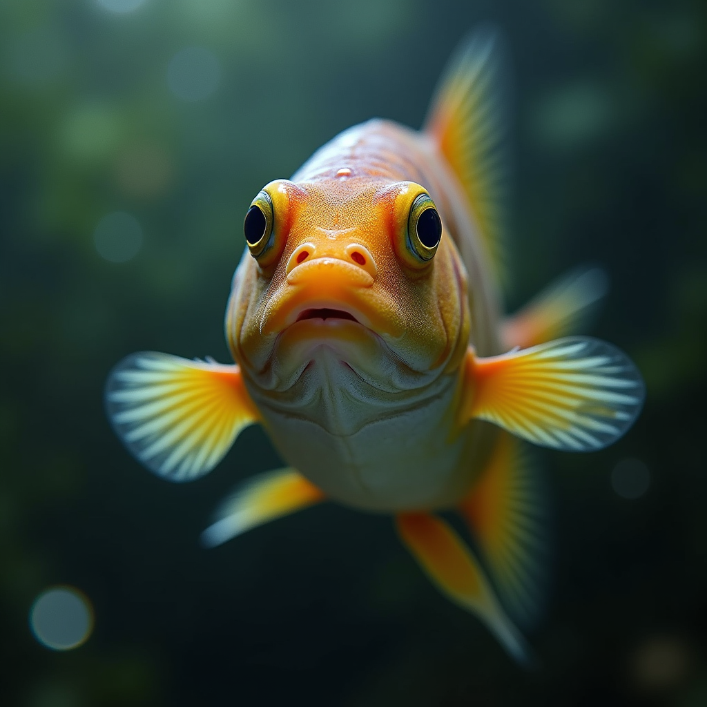 A photorealistic portrait of a Fish in its natural habitat
