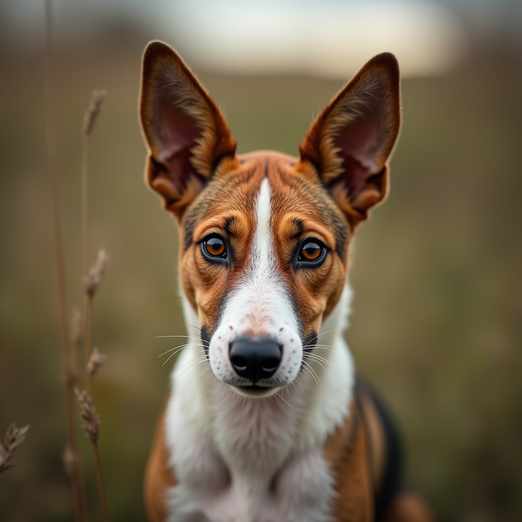 A photorealistic portrait of a Fox Terrier in its natural habitat