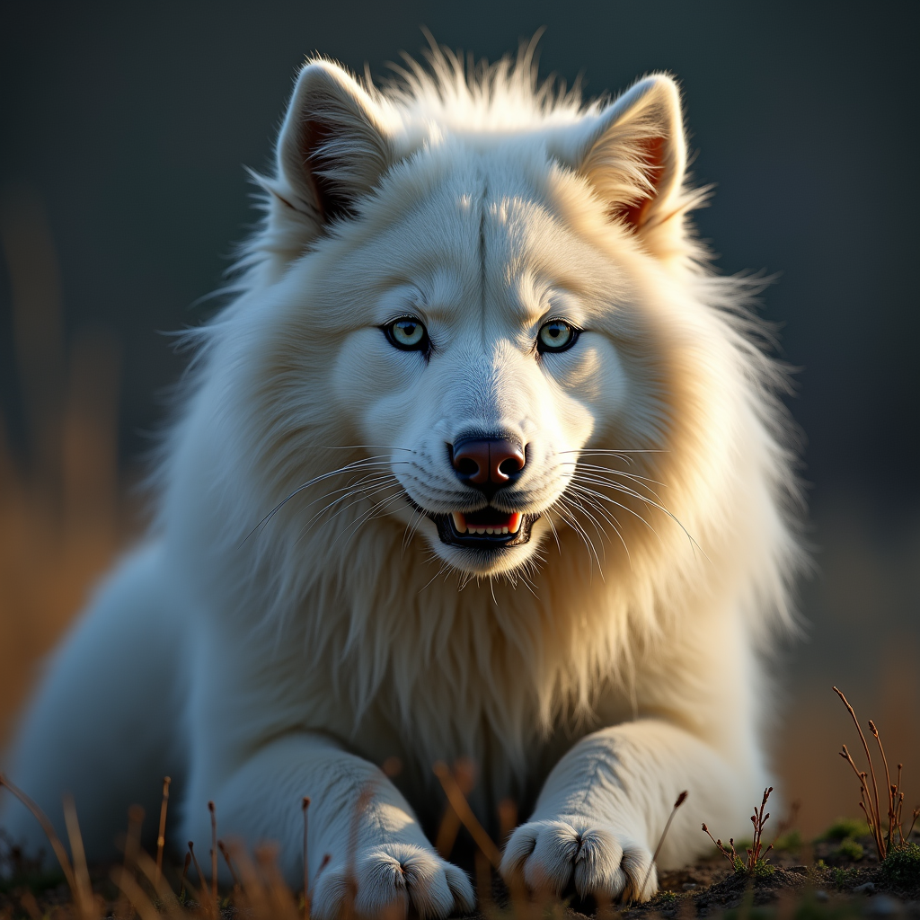 A photorealistic portrait of a Himalayan in its natural habitat