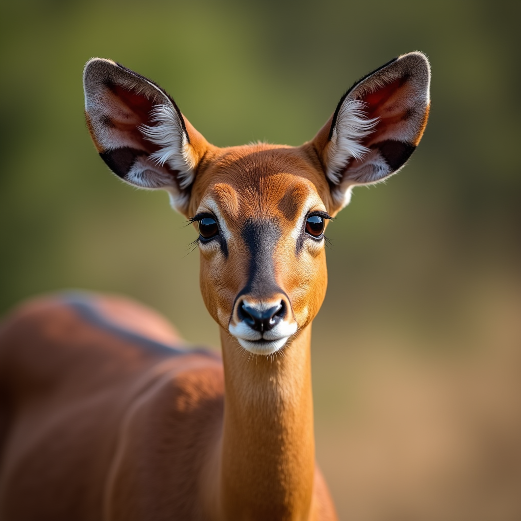 A photorealistic portrait of a Impala in its natural habitat