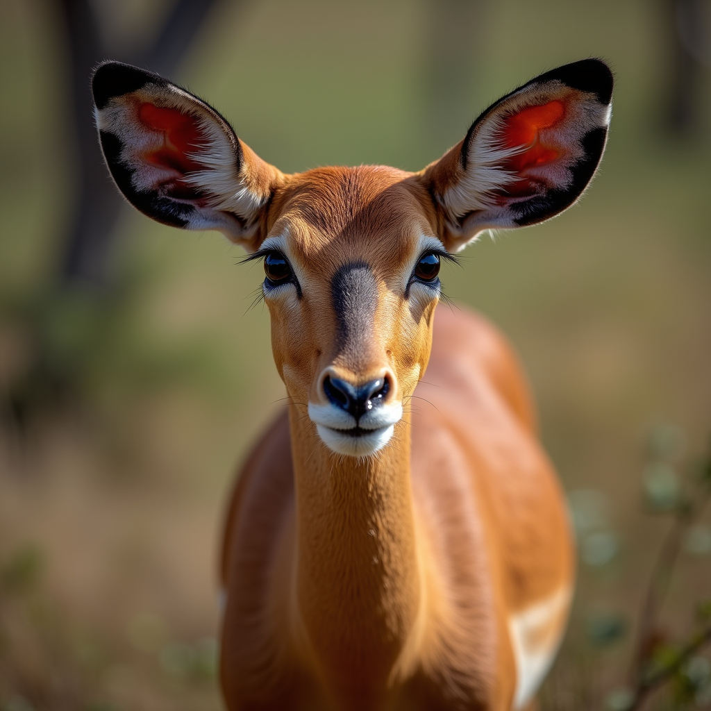 A photorealistic portrait of a Impala in its natural habitat