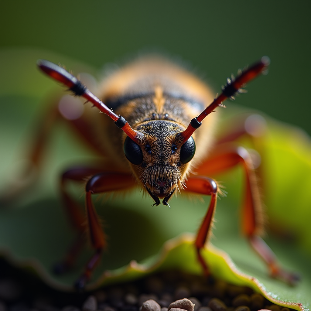 A photorealistic portrait of a Insect in its natural habitat