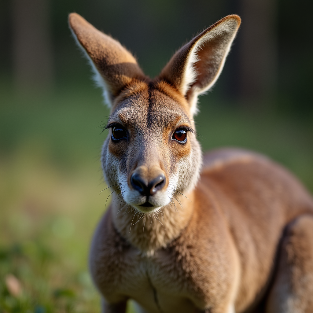 A photorealistic portrait of a Kangaroo in its natural habitat