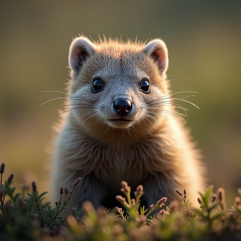 A photorealistic portrait of a Lemming in its natural habitat