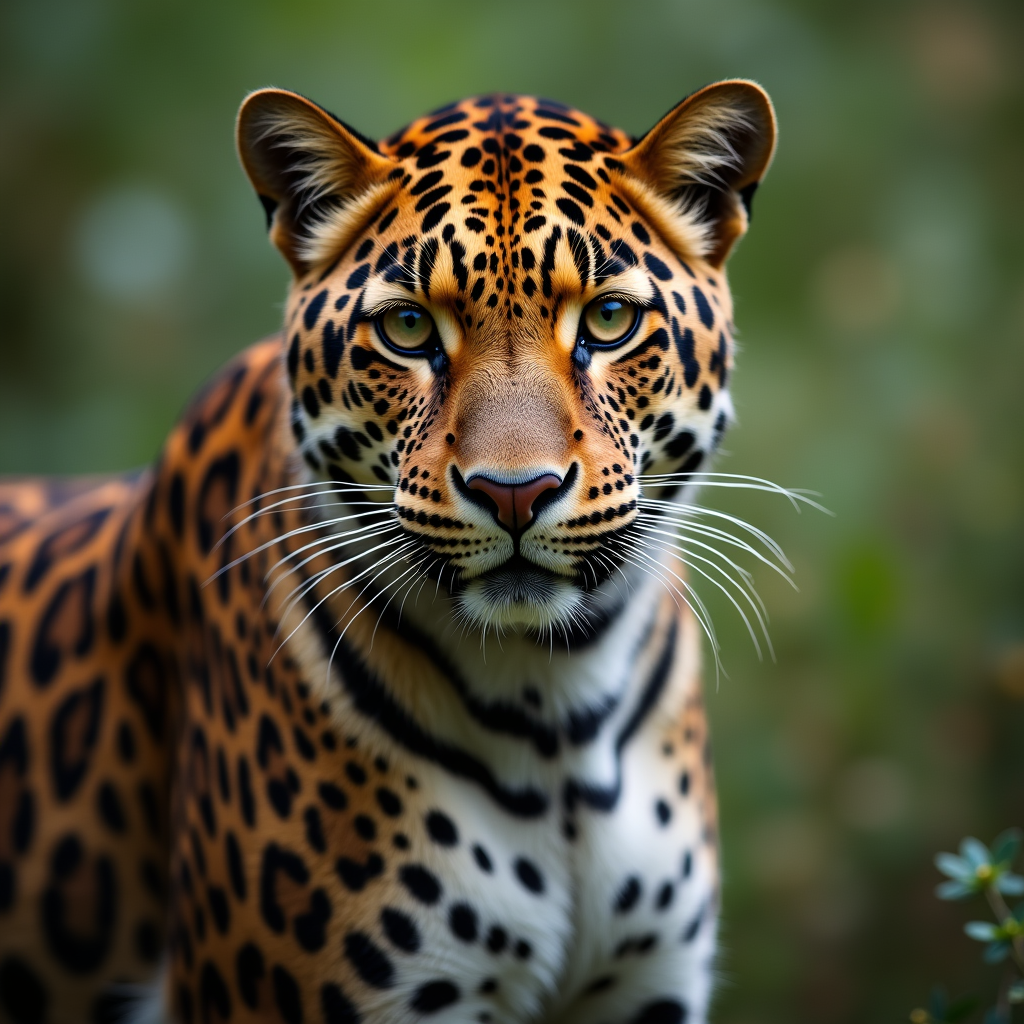 A photorealistic portrait of a Leopard in its natural habitat