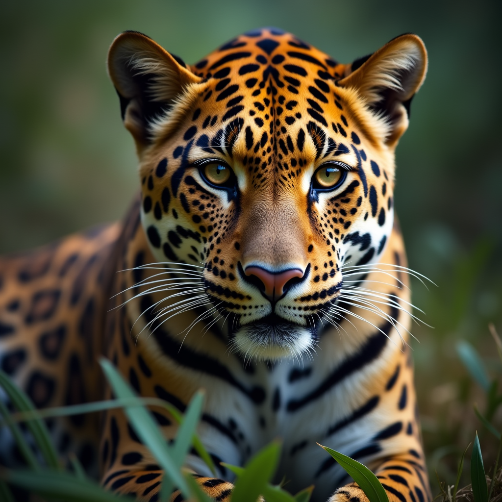 A photorealistic portrait of a Leopard in its natural habitat