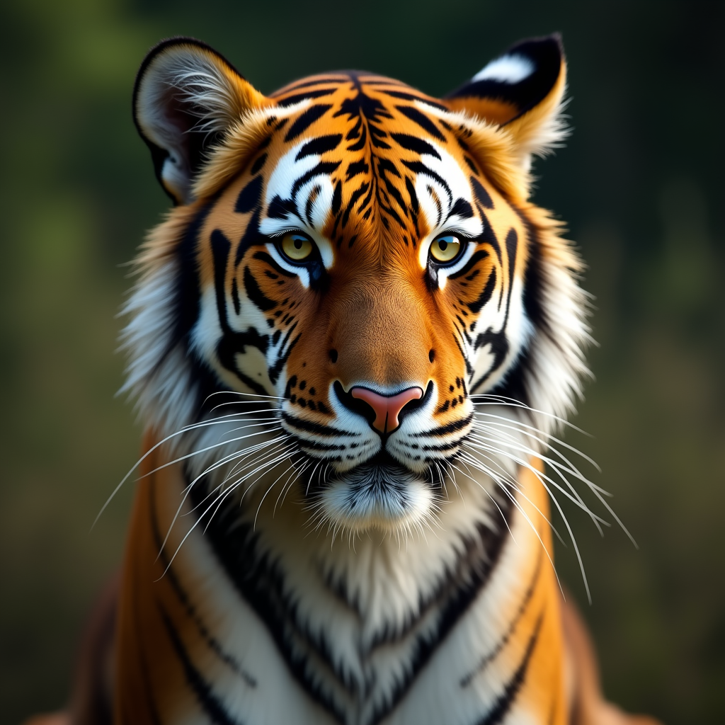 A photorealistic portrait of a Liger in its natural habitat