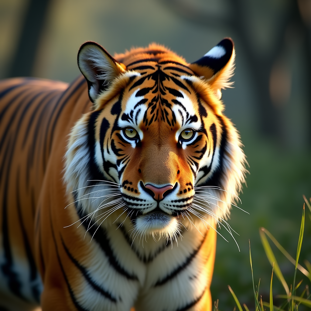 A photorealistic portrait of a Liger in its natural habitat