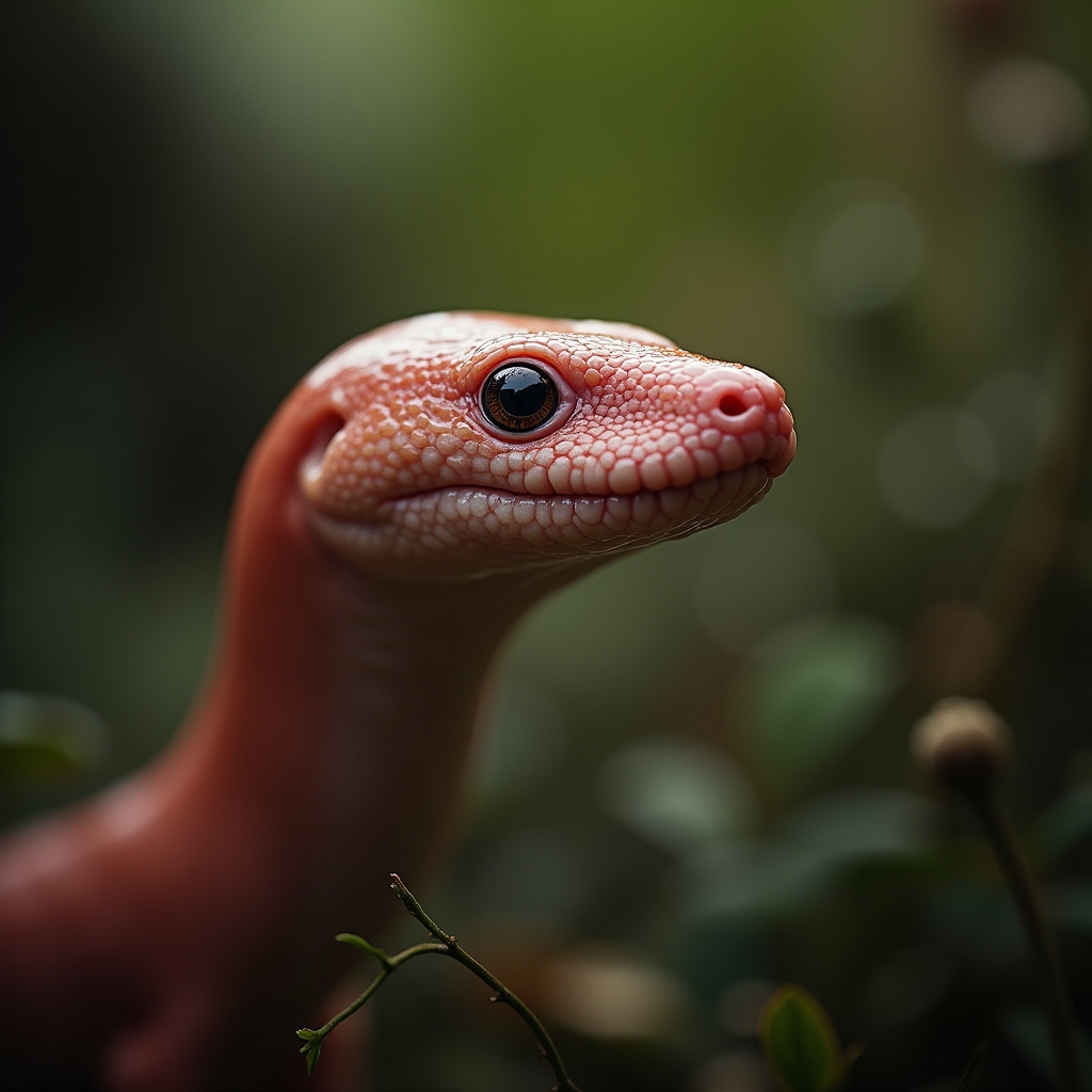 A photorealistic portrait of a Olm in its natural habitat