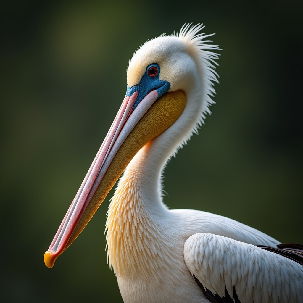A photorealistic portrait of a Pelican in its natural habitat