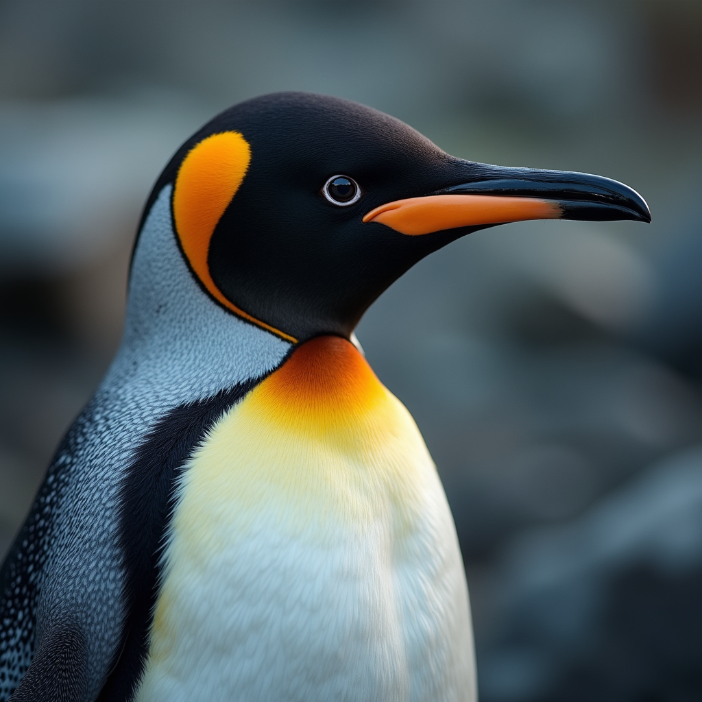 A photorealistic portrait of a Penguin in its natural habitat