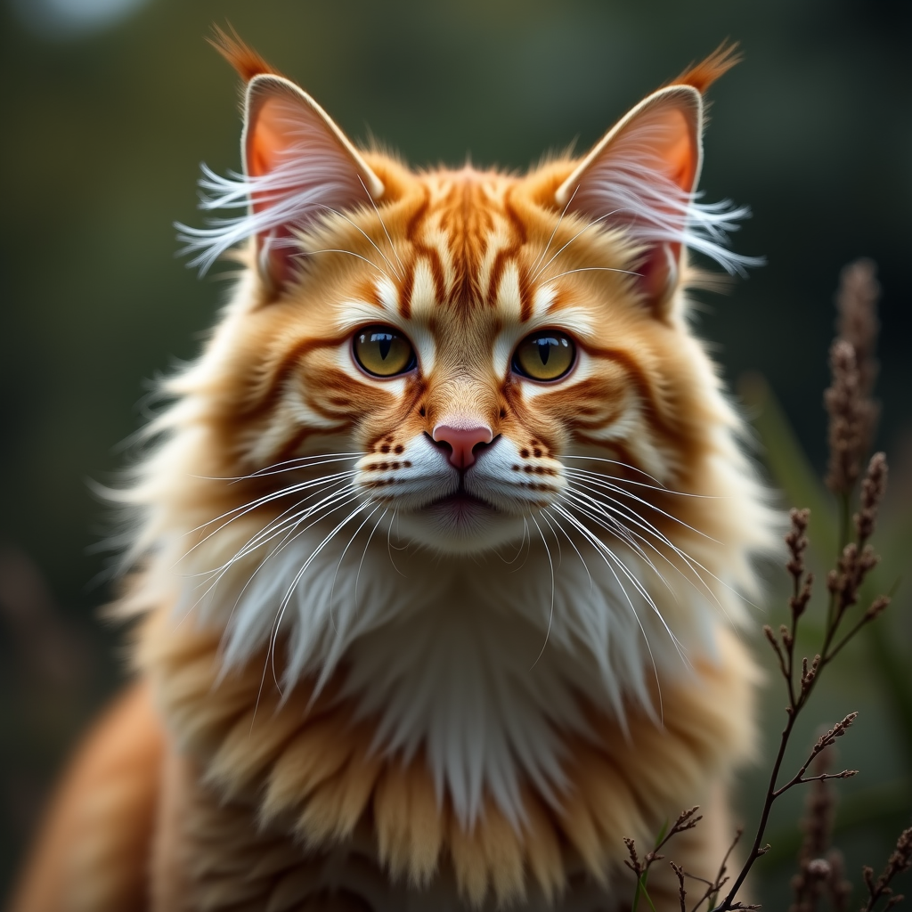 A photorealistic portrait of a Persian in its natural habitat