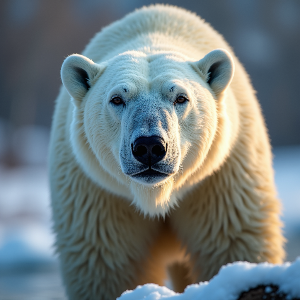 A photorealistic portrait of a Polar Bear in its natural habitat