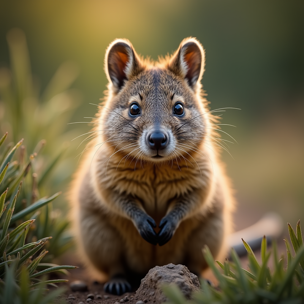A photorealistic portrait of a Quokka in its natural habitat