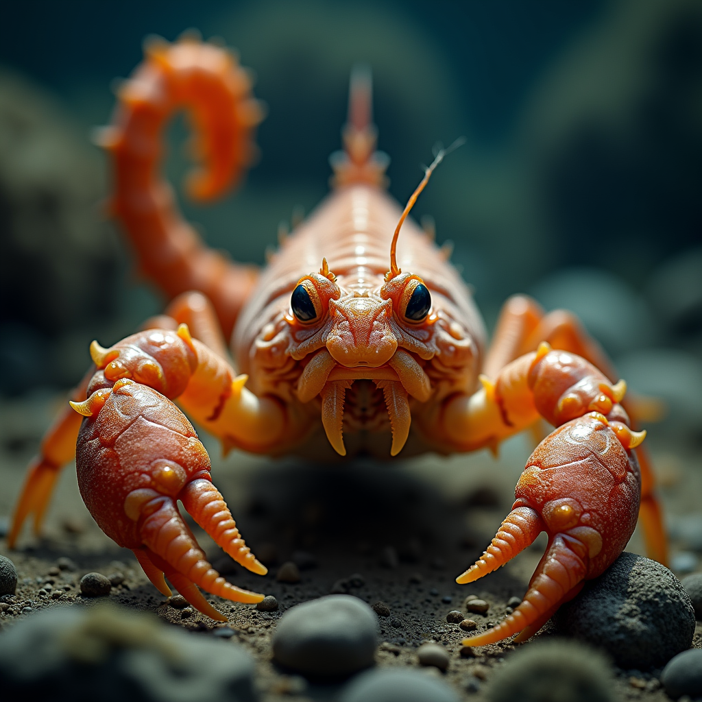 A photorealistic portrait of a Scorpion Fish in its natural habitat