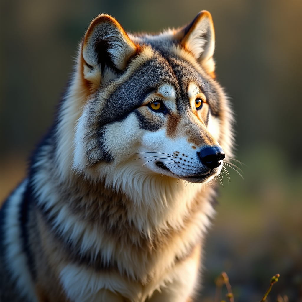 A photorealistic portrait of a Siberian in its natural habitat