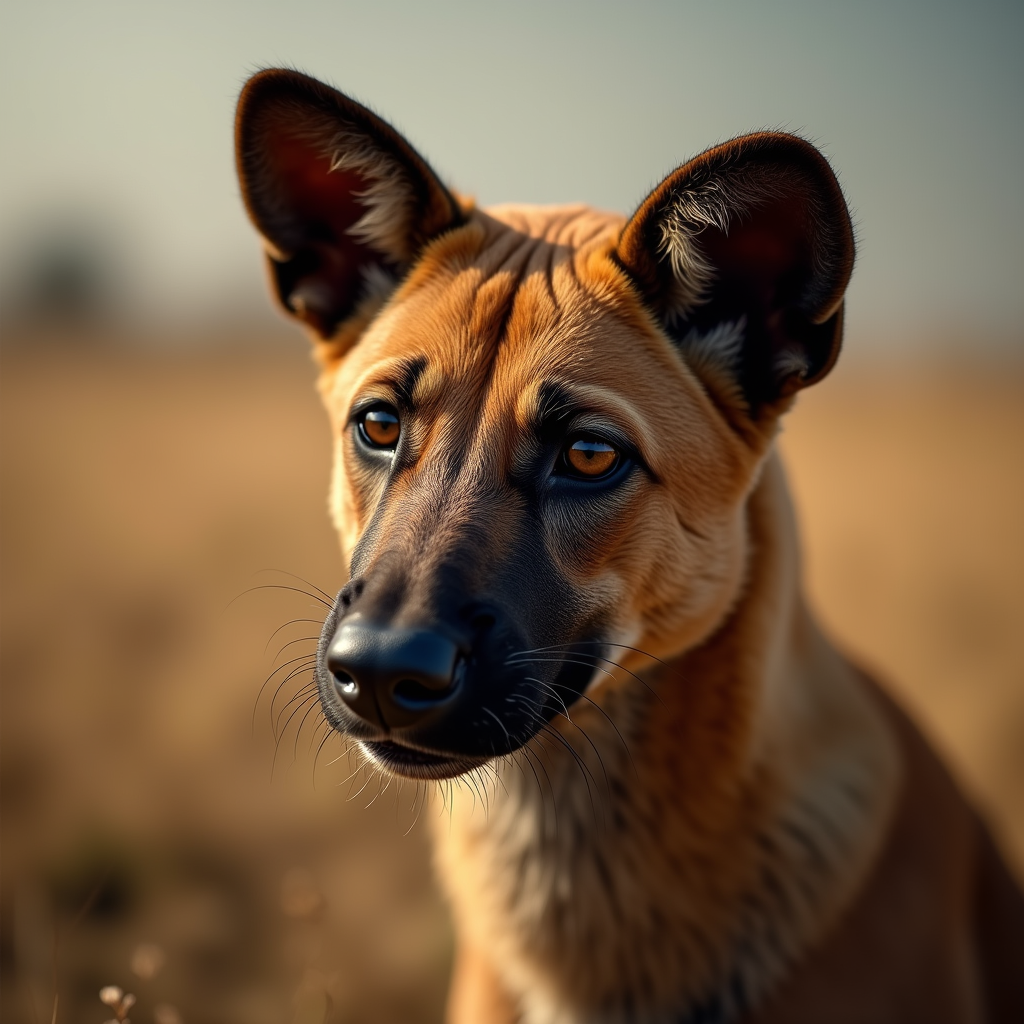 A photorealistic portrait of a Somali in its natural habitat