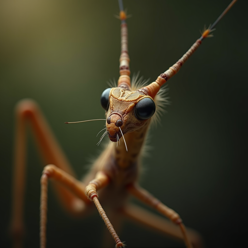 A photorealistic portrait of a Stick Insect in its natural habitat