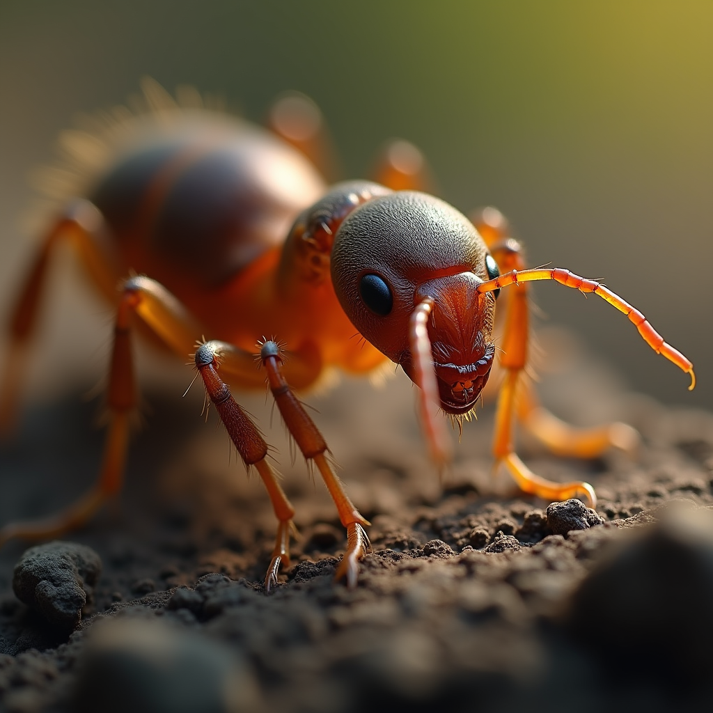 A photorealistic portrait of a Termite in its natural habitat