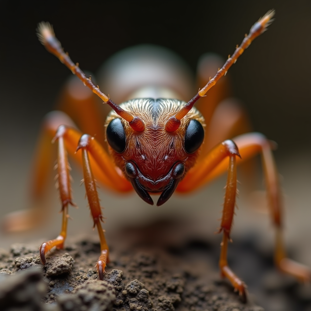 A photorealistic portrait of a Termite in its natural habitat