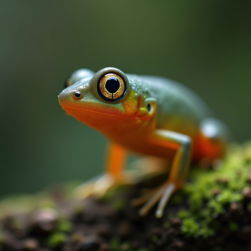 A photorealistic portrait of a Tetra in its natural habitat