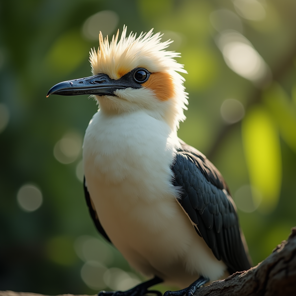 A photorealistic portrait of a Tropicbird in its natural habitat