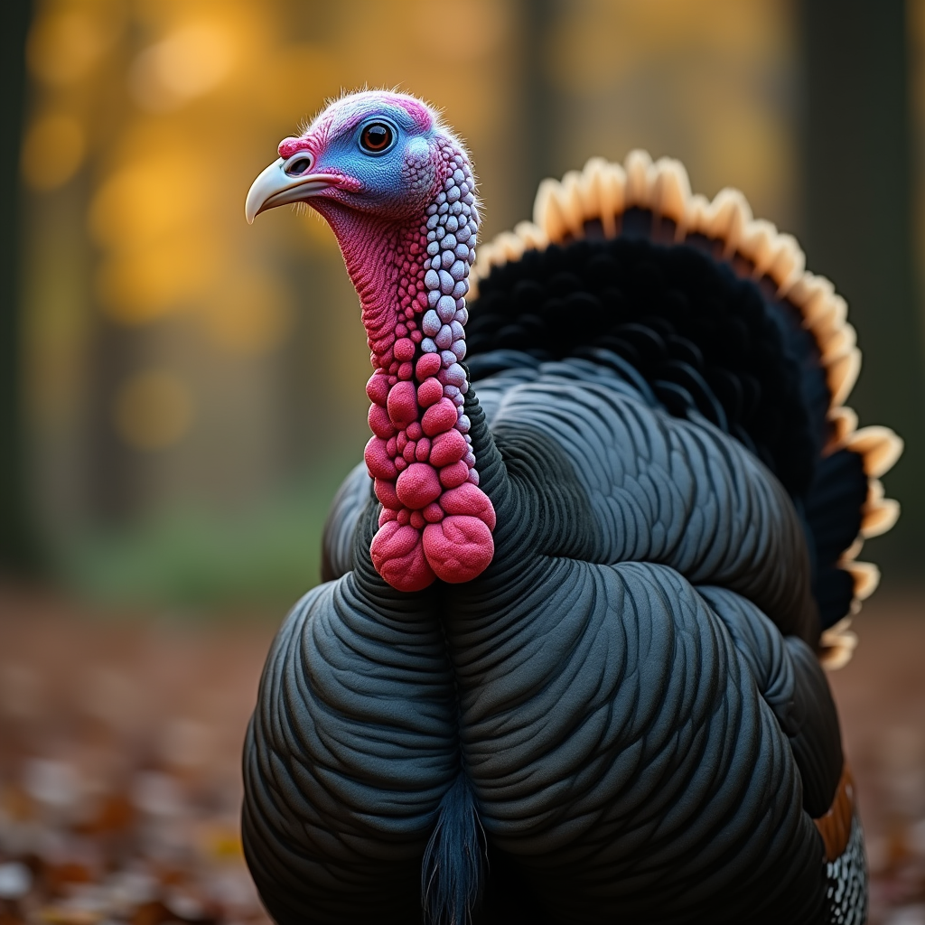 A photorealistic portrait of a Turkey in its natural habitat