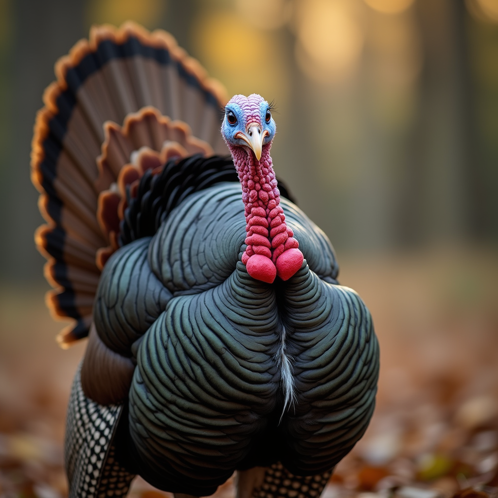 A photorealistic portrait of a Turkey in its natural habitat